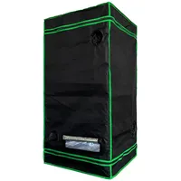 Gewächshaus Pflanzenzelt Pflanzen Zuchtzelt ,Growbox, Indoor Anbauzelt, Growroom, Lichtdicht und Wasserdicht , 60 x 60 x 120cm,Mit 3in1 Bodent... - Schwarz