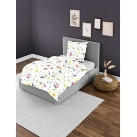 BIERBAUM Bettwäsche Seersucker Bunt 100% Baumwolle, 135x200 % 80x80 cm