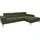 DOMO collection Ecksofa DOMO COLLECTION "Trento L-Form, mit Kufenfuß oder Einzelfuß", grün, B:287cm H:79cm T:175cm, 100% Polyester, Sofas, Ecksofa, wahlweise mit Kopfteilverstellung, Recamiere links/rechts bestellbar