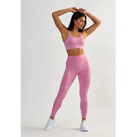 beshaped Trainingstights "Opschieten", Damen, Gr. L, US-Größen, pink, 90% Nylon, 10% Elasthan, unifarben, lang, Hosen, mit hoher Elastizität