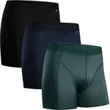 Danish Endurance Herren Sport-Shorts 3er Pack Atmungsaktiv Schnelltrocknend Performance Passform blau L