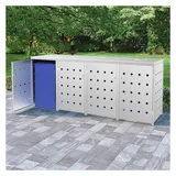 vidaXL Mülltonnenbox 240 l edelstahl