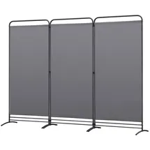 Angel Living Paravent Klappbar Raumteiler Freistehend Sichtschutzwand (3 St), Paravent 3 Teilig, 243(B) x 50(T) x 180(H)cm grau 243 cm x 180 cm x 50 cm
