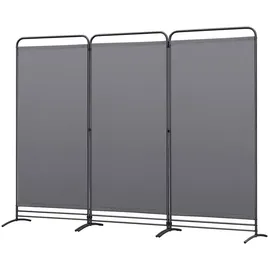 Angel Living Paravent Klappbar Raumteiler Freistehend Sichtschutzwand (3 St), Paravent 3 Teilig, 243(B) x 50(T) x 180(H)cm grau 243 cm x 180 cm x 50 cm