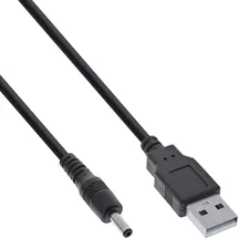 InLine USB-A auf Hohlstecker 1 m Schwarz