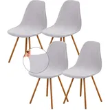 Dioxide Stuhlhussen 4er Set Sitzbezüge mit Samt, Hussen für Stühle Stretch Sitzbezug Winterwärme, Stuhlhussen für Restaurants,Feiertage und Wohnkultur (Silberfuchs-Velours 4-teiliges Set - Rauchgrau)