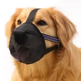 Maulkorb Mittlere Hunde, Hundemaulkörbe mit Klettverschluss, Atmungsaktive Hunde Maulkorb, Haustiermaske Hundemaulkorb mit Reflektierendem & Verstellbarem Riemen (M)