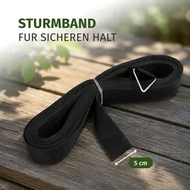 moritz Sturmband 13 Meter Markise Schwarz