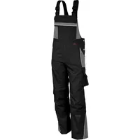 QUALITEX HIGH QUALITY WORKWEAR Latzhose PRO schwarz/grau Damen: 56 Herren: 62