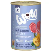 Wow Sparpaket WOW Adult Lamm mit Kürbis 12x400g Dose Hundenassfutter
