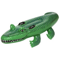 Smiffys Kostüm Aufblasbares Krokodil Strandtier, Ein Alligator für Strandbad und Beachparty grün
