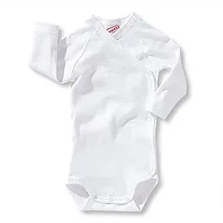 SANETTA Baby Wickelbody uni weiß, Babymode (6 - 24 Monate)