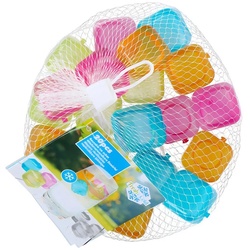 EDCO Eiswürfel-Steine 20x EISWÜRFEL Set aus Kunststoff PE wiederverwendbar 77 (Bunt), Dauereiswürfel Eiswürfelformen Kühlsteine Eis Cube Würfel Cocktail bunt
