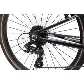 Bikestar Leichtgewicht 9kg Kinder Jugend Fahrrad Aluminium ab 8-9 Jahre | 24 Zoll 8 Gang Shimano Schaltung Ultra Leicht | Schwarz Schwarz