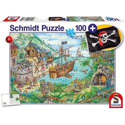 Schmidt 56330 – In der Piratenbucht, inklusive Piratenflagge, Puzzle, 100 Teile