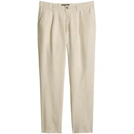 Marc O'Polo Leinenhose MARC O'POLO "Osby jogger pleats", Herren, Gr. 33, Länge 32, beige (grau silk), Web, Obermaterial: 100% Leinen, normal, Hosen