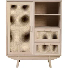 SalesFever Sideboard 70 cm im skandinavischen Design mit Rattan-Front und Stauraum in natur | Gr.: onesize