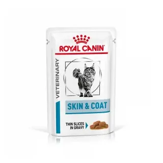 Billige Royal Canin Veterinary Skin & Coat vådfoder til katte (i sauce)  4 bokse (48 x 85 g)