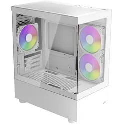 AeroCool PC Gehäuse Viewport Mini V2 ARGB Mini-Tower Weiß