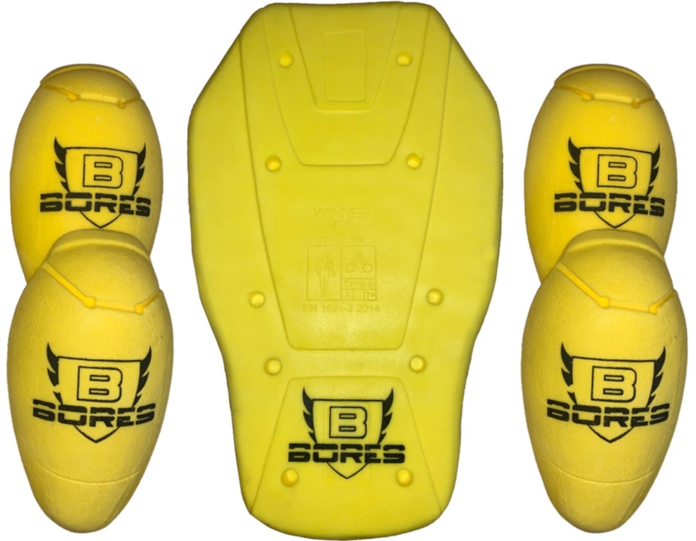 Bores Schulter/Ellenbogen/Rücken Protektoren Set, gelb
