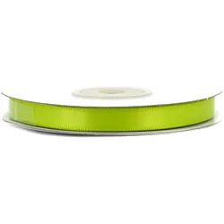 Doppelseitiges Satinband 6mm x 20m Schleifenband Geschenkband Hellgrün / Maigrün