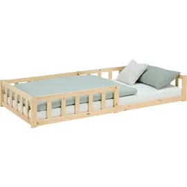 Homestyle4u Kinderbett Homestyle4u 90 x 200 cm Kiefer massiv natur