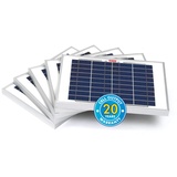 RS PRO Solarmodul Polykristallin 10W, 397 x 280 x 25mm 60W, 22V / 70Ah -40°C +85°C Wirkungsgrad 17%, Packung a 5 Stück