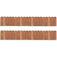 vidaXL Beeteinfassung 120 x 20 cm 2 Stk. Braun