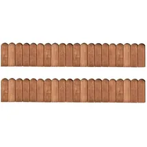 vidaXL Beeteinfassung 120 x 20 cm 2 Stk. Braun