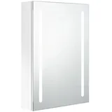vidaXL LED-Spiegelschrank fürs Bad Glänzend Weiß 50x13x70 cm