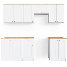Vicco Küchenzeile Bergamo 240 cm Weiß