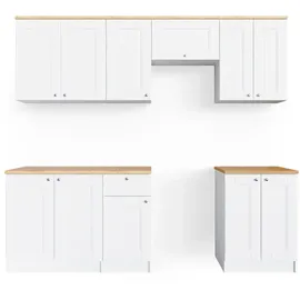 Vicco Küchenzeile Bergamo 240 cm Weiß
