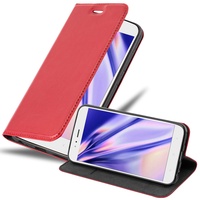 Cadorabo Hülle kompatibel mit Xiaomi Mi A1 / Mi 5X aus Premium Kunst Leder Flip Klappbare Stoßfeste Magnetische [Standfunktion] [Kartenfächern] Cover Hülle für Xiaomi Mi A1 / Mi 5X Tasche in Rot
