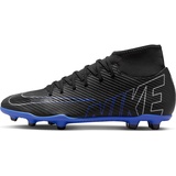 Nike Herren Superfly 9 Club Fg/Mg Fußballschuh, Schwarz Blau Black Chrome Hyper Royal, 39 EU - 39 EU