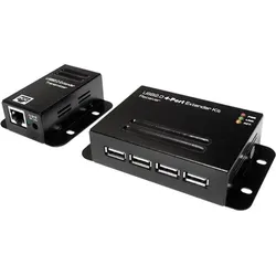 LogiLink USB 2.0 Cat. 5 Extender with 4-Port Hub, Receiver and Transmitter