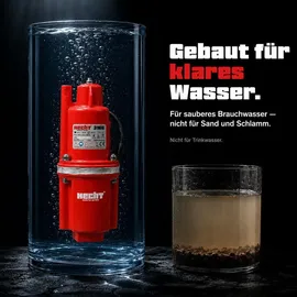 Hecht Tiefbrunnenpumpe 3166 600W 1400 l/h 70 m Förderhöhe