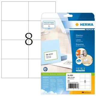 Herma Etiketten 5062 weiß 105,0 x 74,0 mm