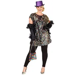 Oversized Pailletten-Top, bunt