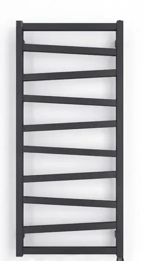ZET Elektro 1334x500 schwarz matt, mit ONE Heizstab links