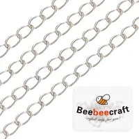 Beebeecraft 1 Box 1M Panzerketten Sterling Silber Flachkette Bulk Für Die Schmuckherstellung