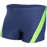 Aquarti Badehose Jungen Schwimmhose mit Kontrast-Einsätzen – Bequeme Badehosen für Jungen, Farbe: Dunkelblau/Grün, Größe: 158 - 158
