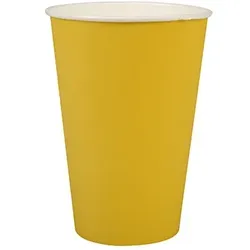 Papstar 300 Pappbecher 0,2 l gelb Kaltgetränk Becher