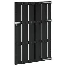 vidaXL Gartentor 100 x 150 cm WPC und Aluminium Schwarz