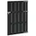 vidaXL Gartentor 100 x 150 cm WPC und Aluminium Schwarz