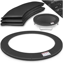 KIDUKU - Trampolin Randabdeckung Anthrazit Ø427 Cm Federabdeckung Reißfest Randschutz