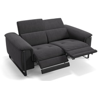 Sofanella 2-Sitzer Stoff Vienna, Relaxsofa, Designsofa, Designer Couch, Italienisches Sofa, 2er Sofa schwarz