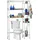 Relaxdays Toilettenregal 3 Ebenen mit Seitenablage Weiß
