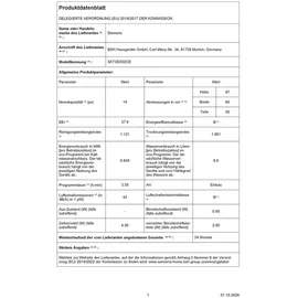 Siemens iQ300 SX73EX02CE