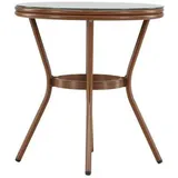 VCM Loures Bistrotisch Ø 70 x 75 cm Braun