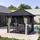 Outsunny Pavillon mit Hardtop 3 x 3 m inkl. 4 Seitenteile Dunkelgrau